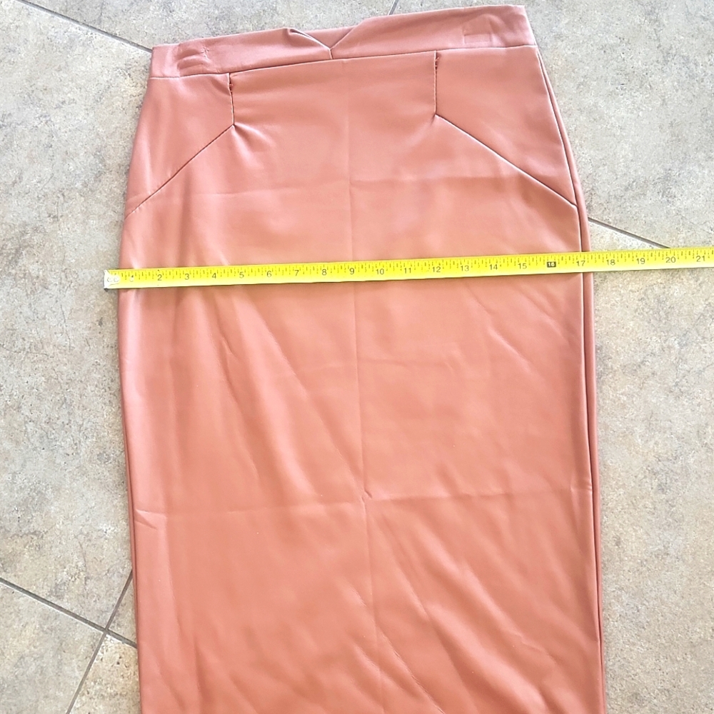 Vegan Leather Pencil Skirt - Picture 6 of 6